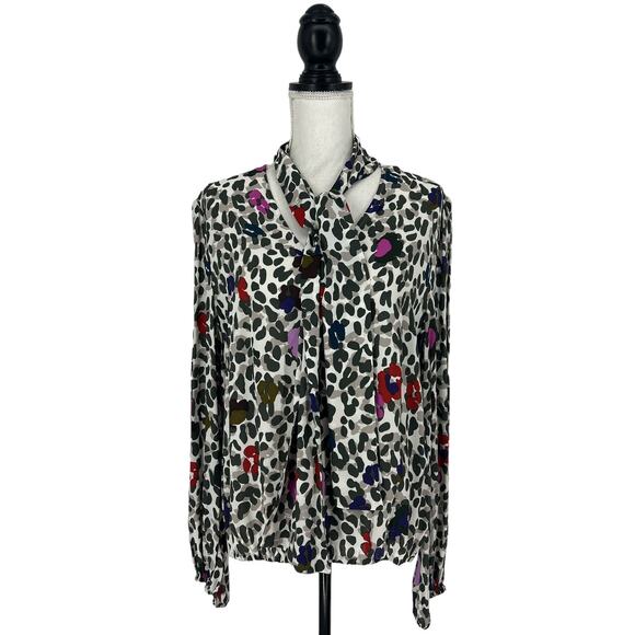 Ted Baker Charia Wilderness Tie Neck Blouse - Picture 3 of 13